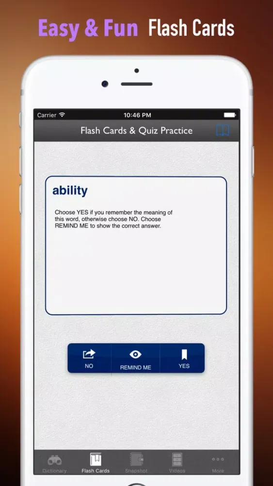 Ảnh chụp màn hình của English Synonyms Dictionary and Flashcards Guide