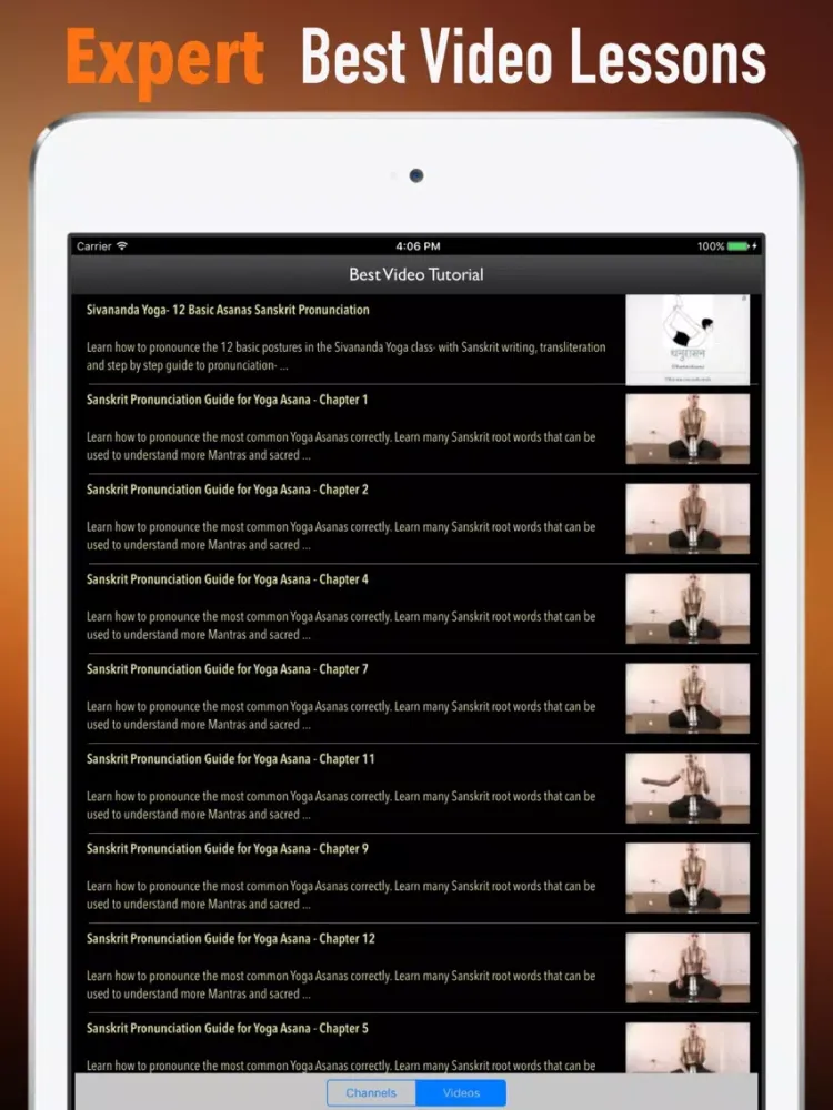 تصاویر Sanskrit Yoga for Beginners:Tips and Tutorials iPad 