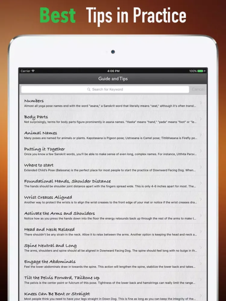 تصاویر Sanskrit Yoga for Beginners:Tips and Tutorials iPad 