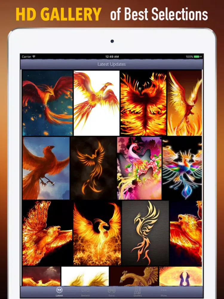Captures d'écran de Phoenix Bird Wallpapers HD: Quotes and Pictures iPad 