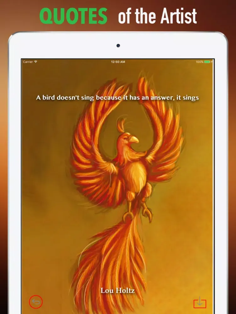 Captures d'écran de Phoenix Bird Wallpapers HD: Quotes and Pictures iPad 