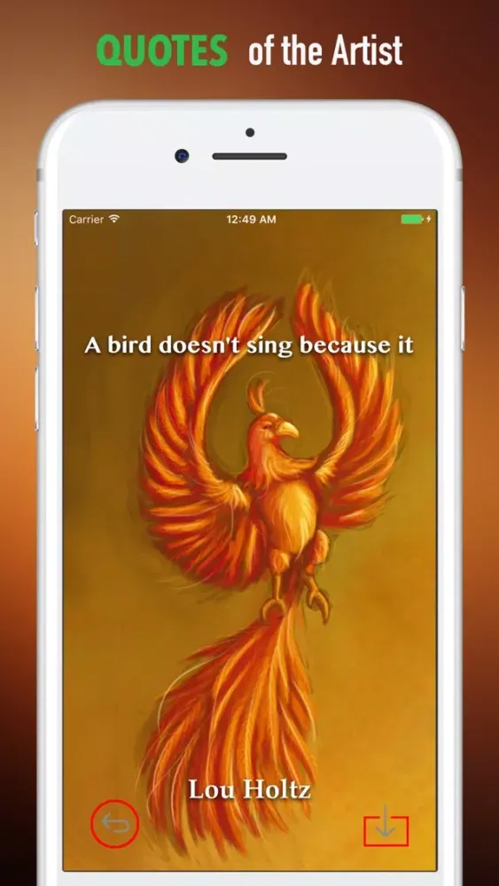 Captures d'écran de Phoenix Bird Wallpapers HD: Quotes and Pictures