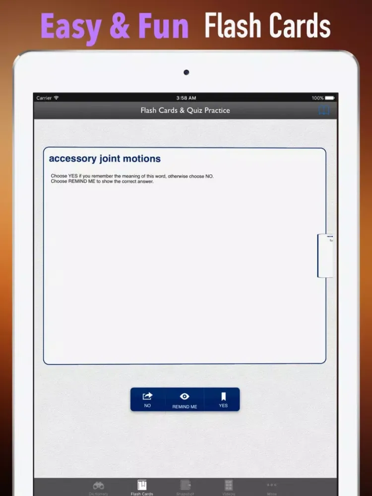 Orthopaedic-Glossary and Tutorial iPad  Screenshots