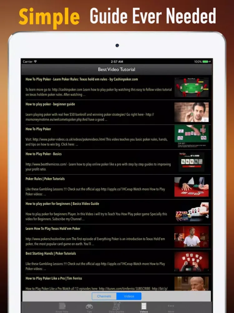 Tangkapan layar How to Play Poker Guide-Strategy and Tutorial iPad 