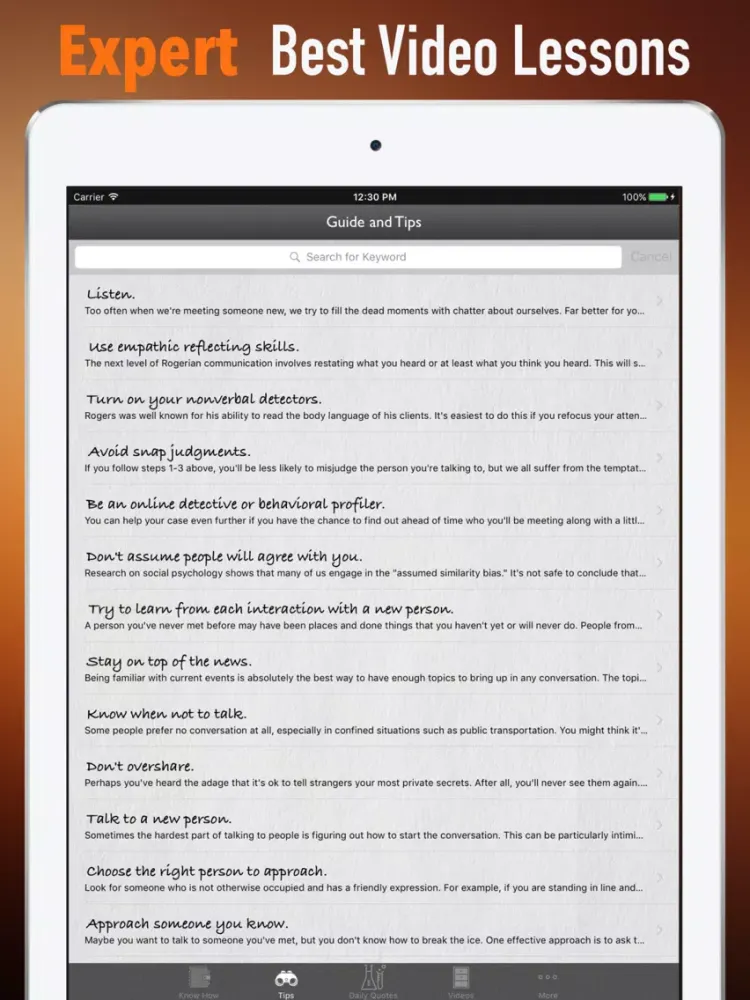 Captures d'écran de How to Talk to People- Always Know What to Say iPad 