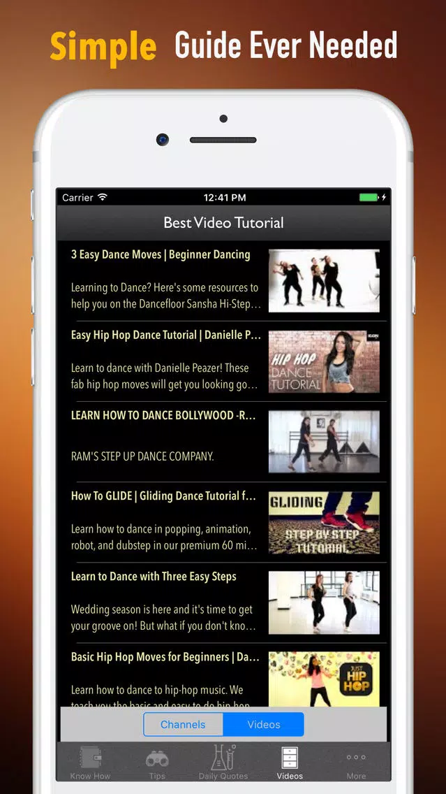Dance for beginners-Video Lessons and Tutorial Ekran Görüntüleri