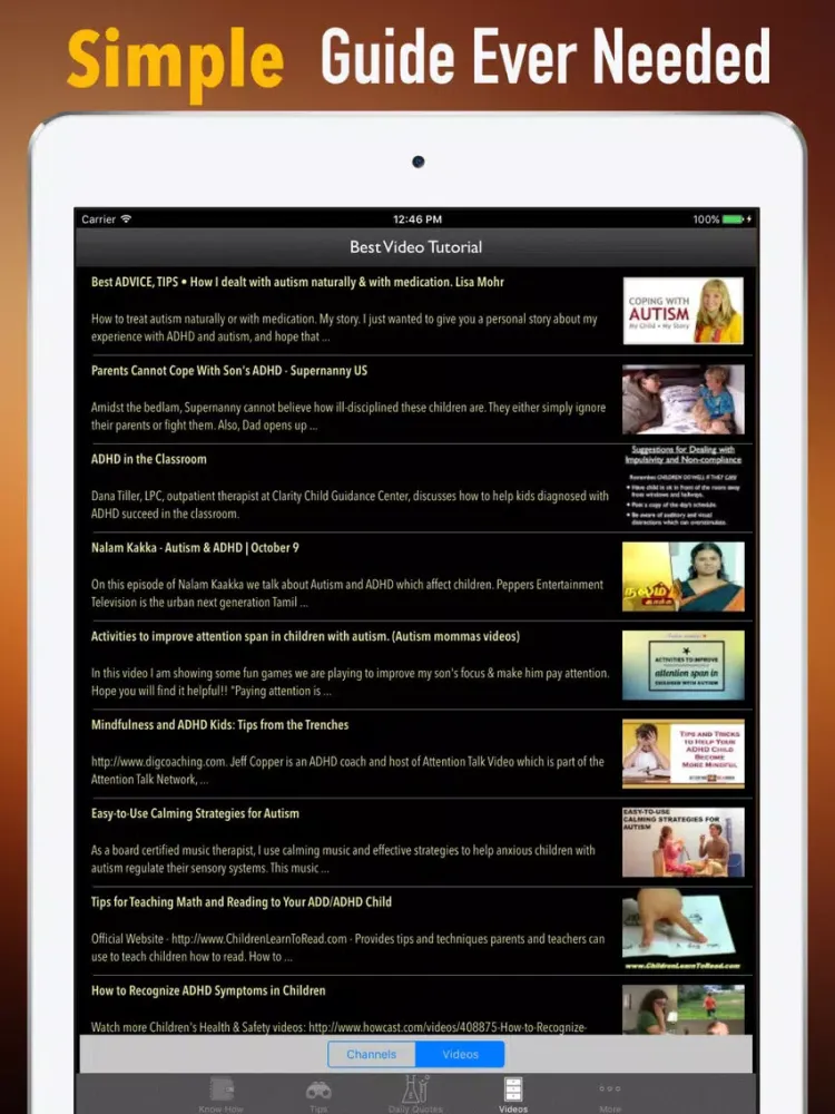 Tangkapan skrin Kid ADHD and Autism Guide -Parents Tips and Care iPad 