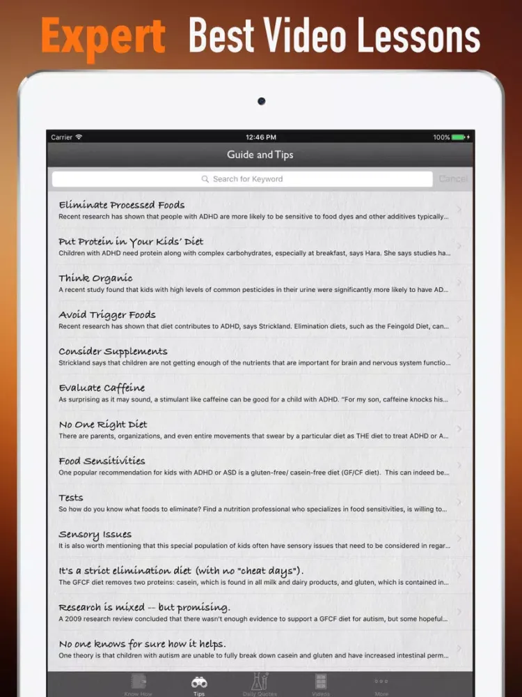 Tangkapan skrin Kid ADHD and Autism Guide -Parents Tips and Care iPad 