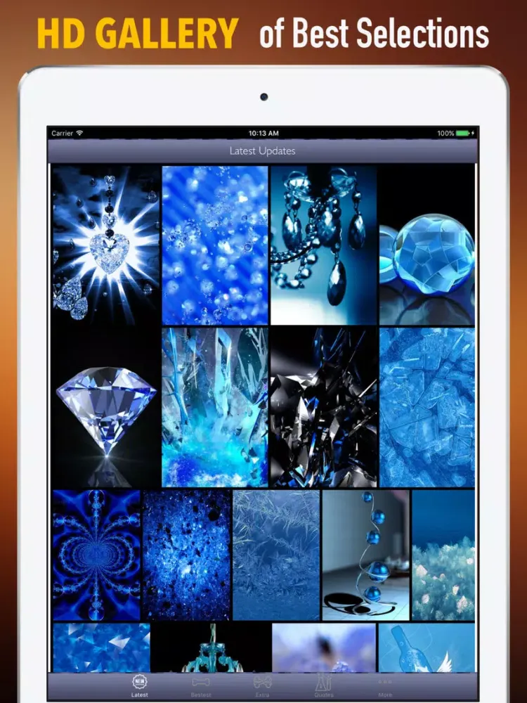 Blue Crystal Wallpapers HD- Quotes and Pictures iPad  Screenshots