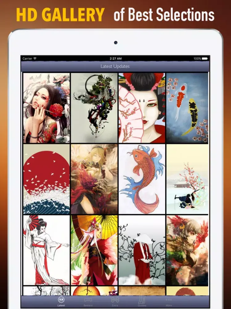 Wallpaper for Japanese Abstract Art Pictures iPad Screenshots