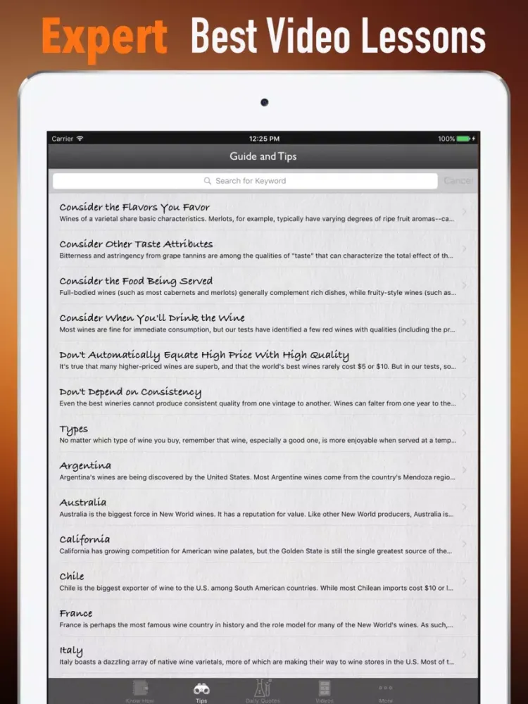 New Zealand Wines Buyer's Guide-Michael Cooper iPad  Screenshots