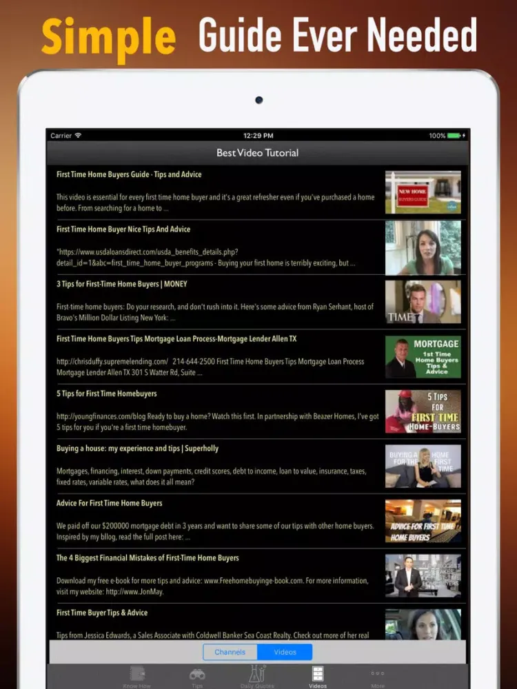 Screenshot di First Time Home Buyers Tips-Buy Your First Home iPad 