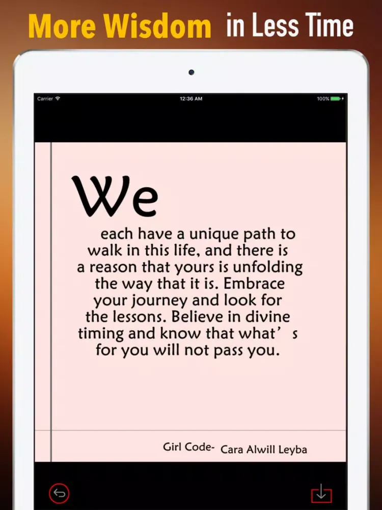 Capturas de tela do Quick Wisdom from Girl Code-Success and Sanity iPad 