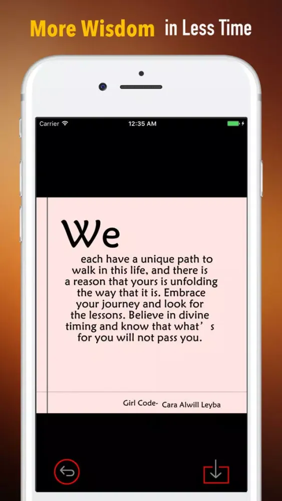 Capturas de tela do Quick Wisdom from Girl Code-Success and Sanity