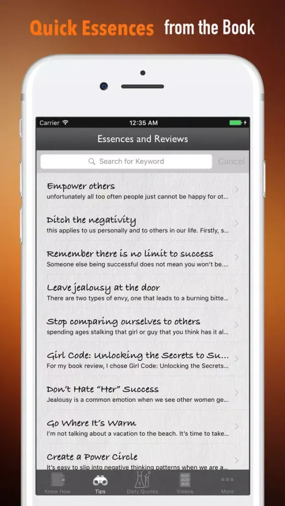 Capturas de tela do Quick Wisdom from Girl Code-Success and Sanity