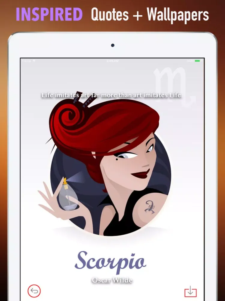 Ảnh chụp màn hình của Scorpio Wallpapers HD-Quotes and Art Pictures iPad 