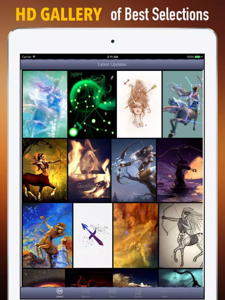Tangkapan skrin Sagittarius Wallpapers HD-Quotes and Art Pictures iPad 