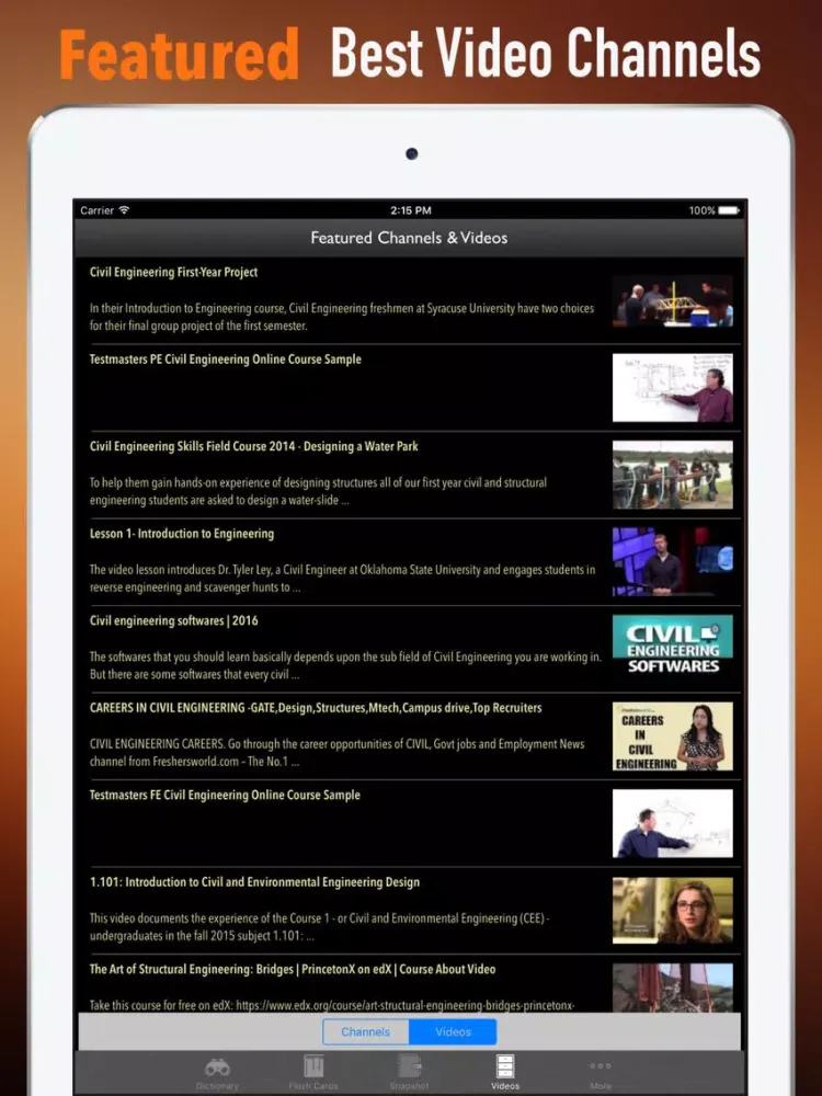 Capturas de pantalla de Civil Engineering Reference Manual-Exam and Terms iPad 