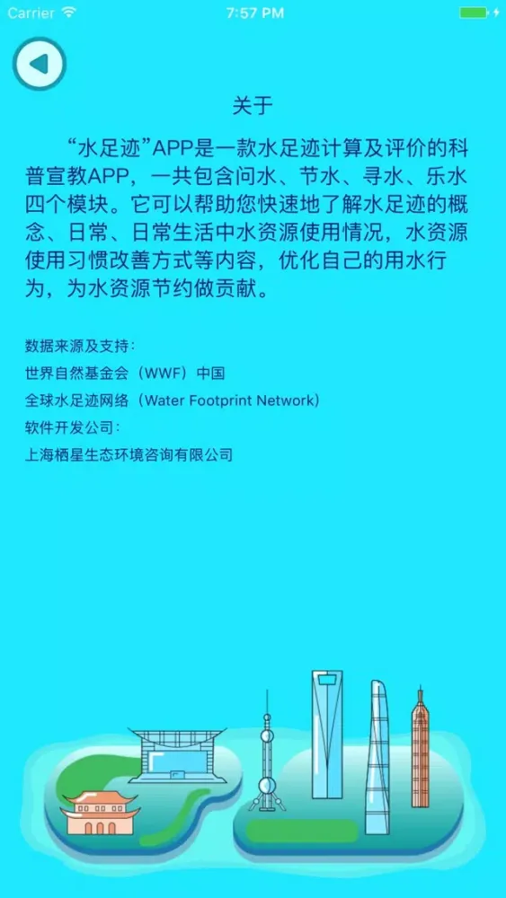 水足迹 - 快速了解水足迹、优化用水行为應用截圖