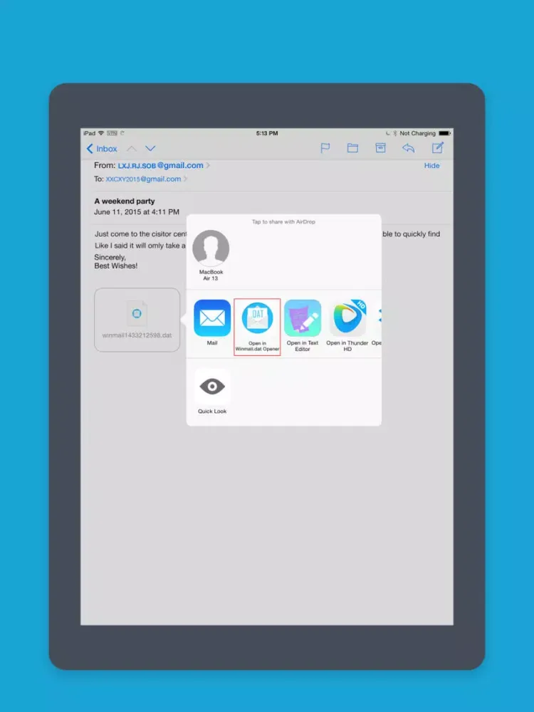 Winmail.dat Opener - XPS & MSG iPad 應用截圖
