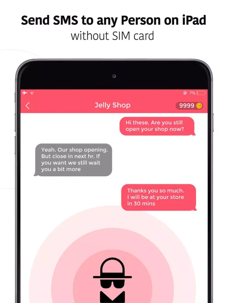 Capturas de pantalla de Second Phone Number: Private SMS texting & message iPad 