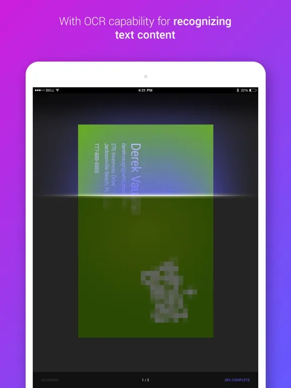 Business Card Reader & Scanner iPad Screenshots
