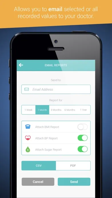 Capturas de pantalla de Health Tracker & Manager for iPhone - Personal Healthbook App for Tracking Blood Pressure BP, Glucose & Weight BMI