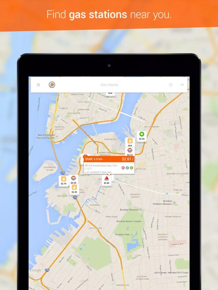 Gas Around Me - Find Cheap Gas Prices & Nearby Fuel Stations near you iPad 應用截圖
