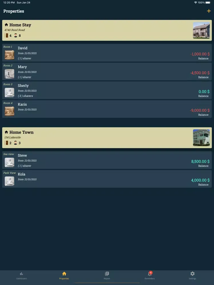X Landlord: Tenant Management iPad  Screenshots
