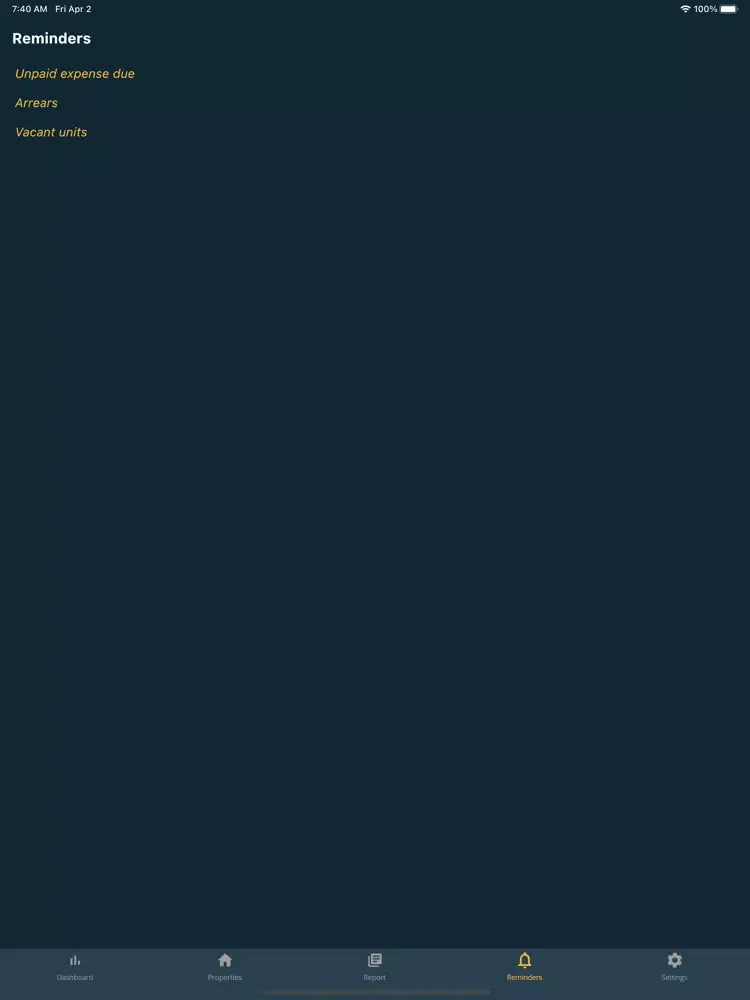 X Landlord: Tenant Management iPad  Screenshots