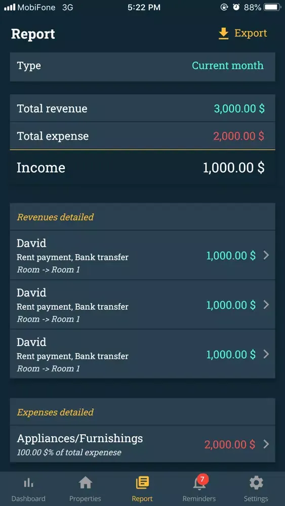 X Landlord: Tenant Management Screenshots