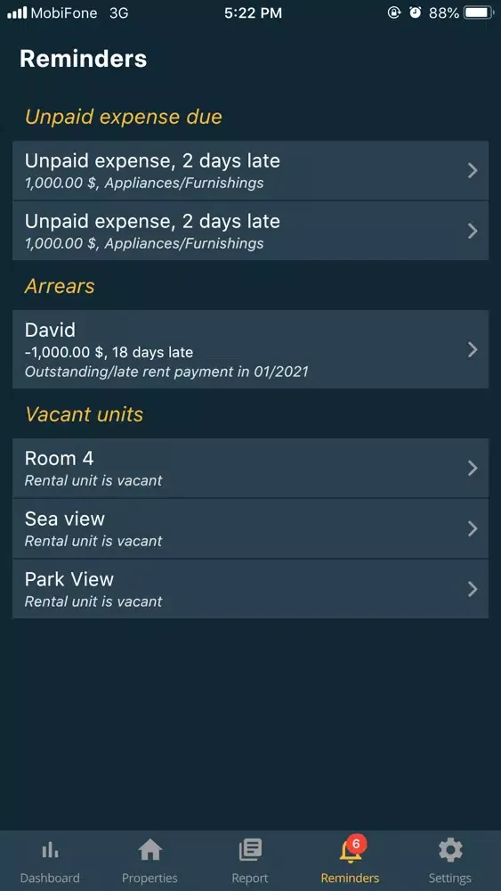X Landlord: Tenant Management Screenshots