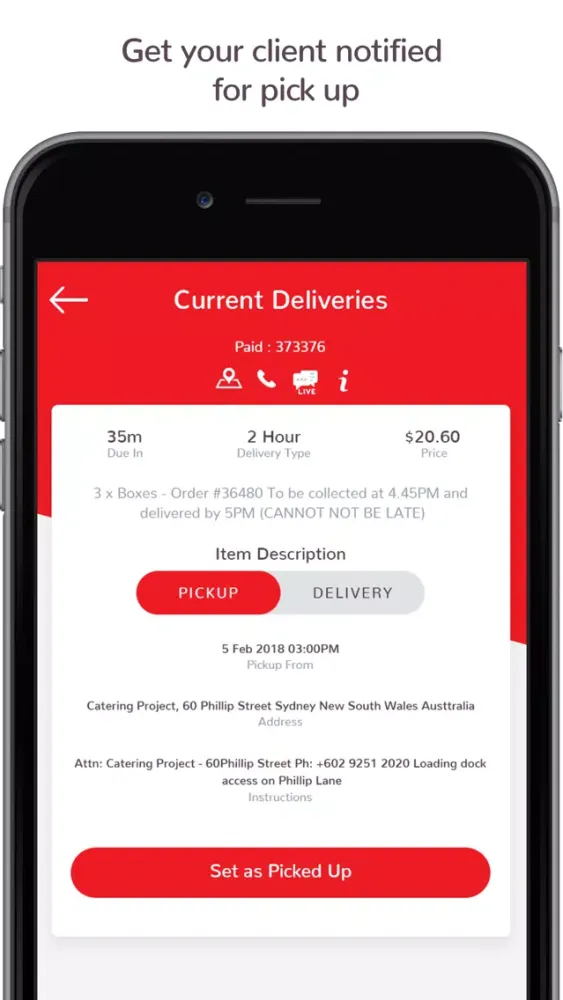 Ảnh chụp màn hình của DeliverNow Runner - Courier