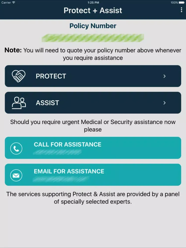 Capturas de pantalla de AXA XL Protect & Assist iPad 