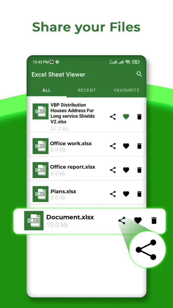 Capturas de pantalla de XLS File Viewer: XLSX Reader