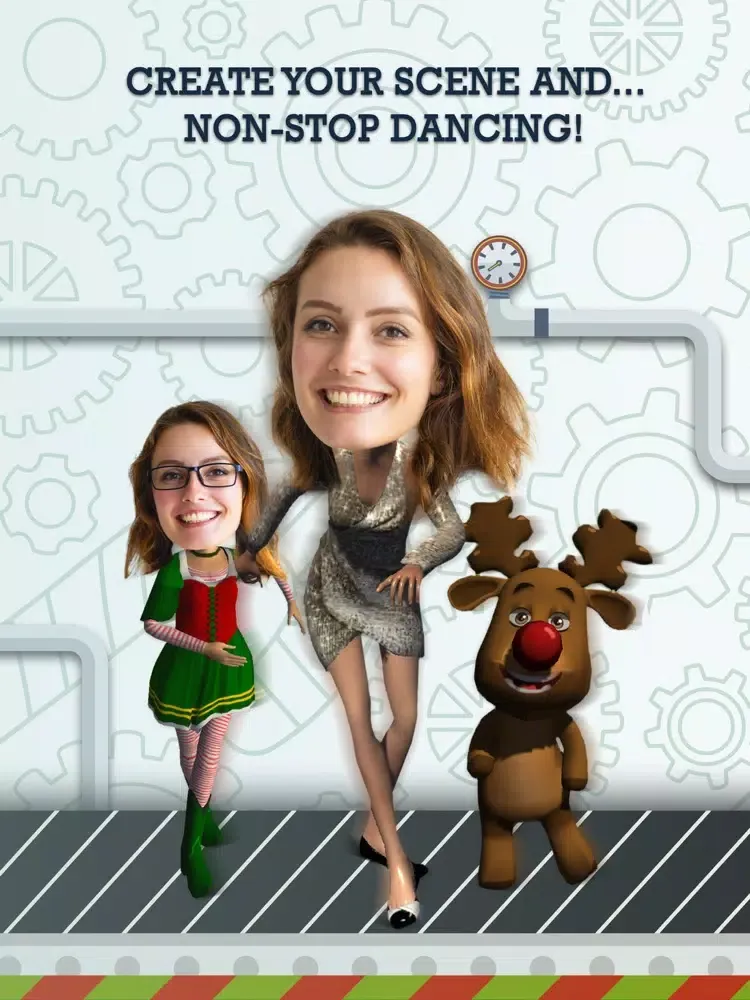 Tangkapan skrin Face Xmas Factory – Elf Dance iPad 