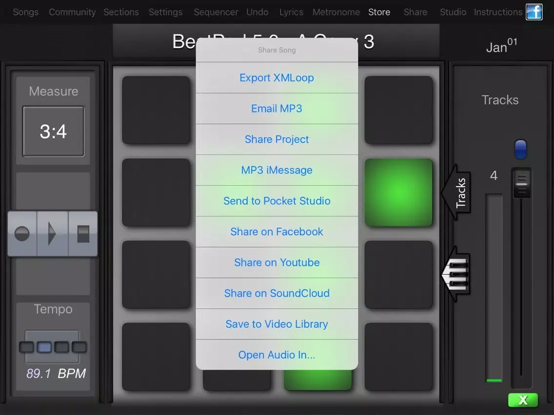 Screenshot di BeatPad iPad 