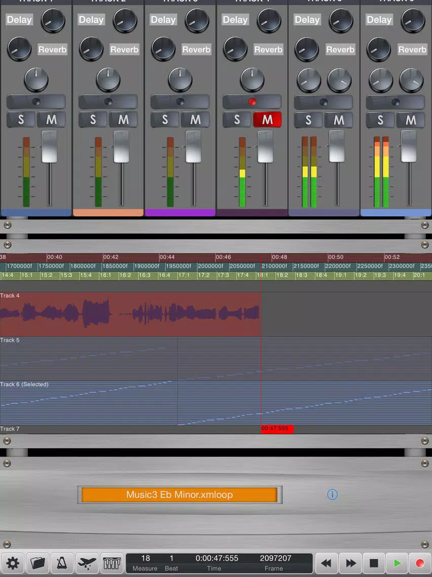 Tangkapan skrin Rap-Studio iPad 