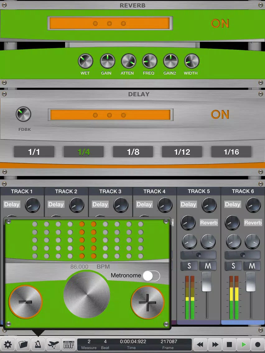 Tangkapan skrin Rap-Studio iPad 