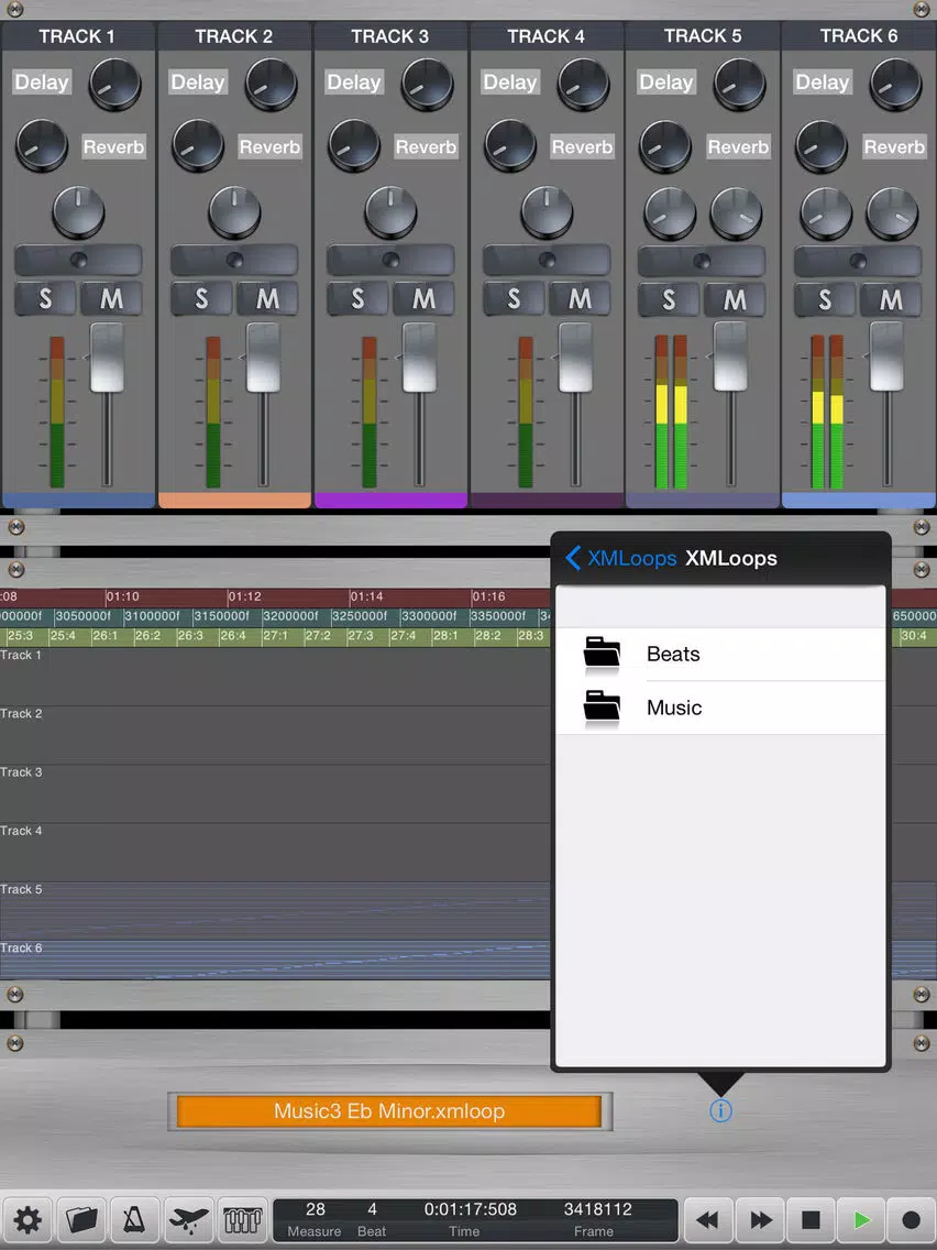 Tangkapan skrin Rap-Studio iPad 