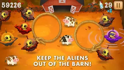 Capturas de tela do Cows vs Aliens