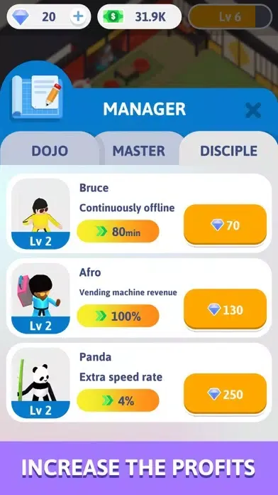 Screenshot di Idle Kungfu