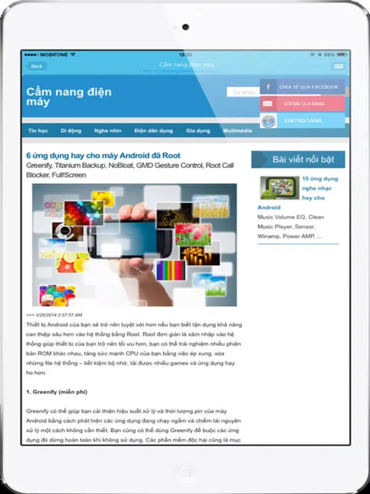 Cẩm nang điện máy iPad  Ekran Görüntüleri