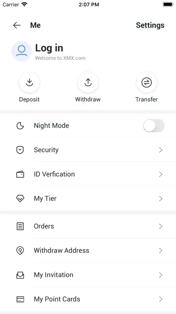 Tangkapan skrin XMX.com