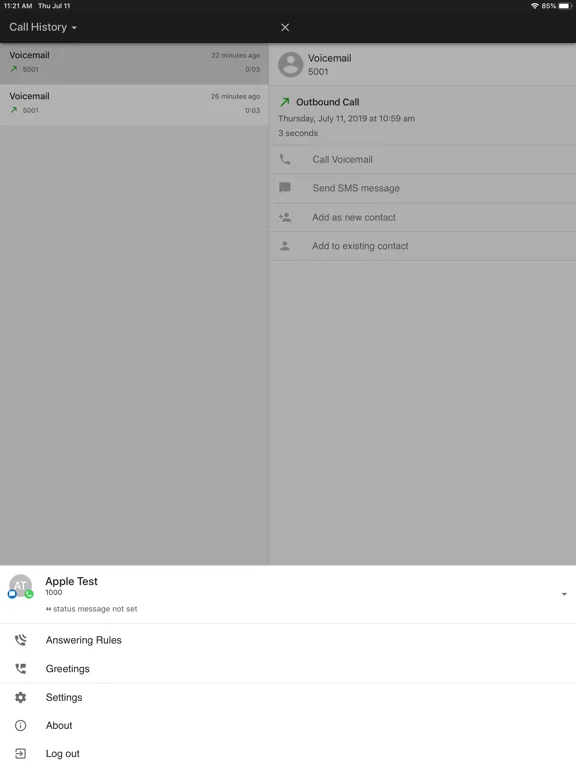 ภาพหน้าจอของ Xobee Voice iPad 