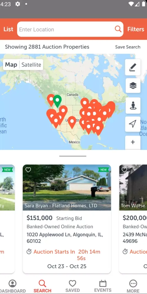 Xome Auctions سکرین شاٹس