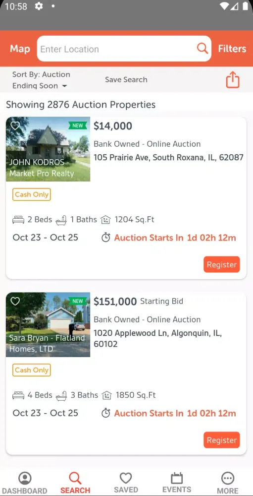 Xome Auctions سکرین شاٹس