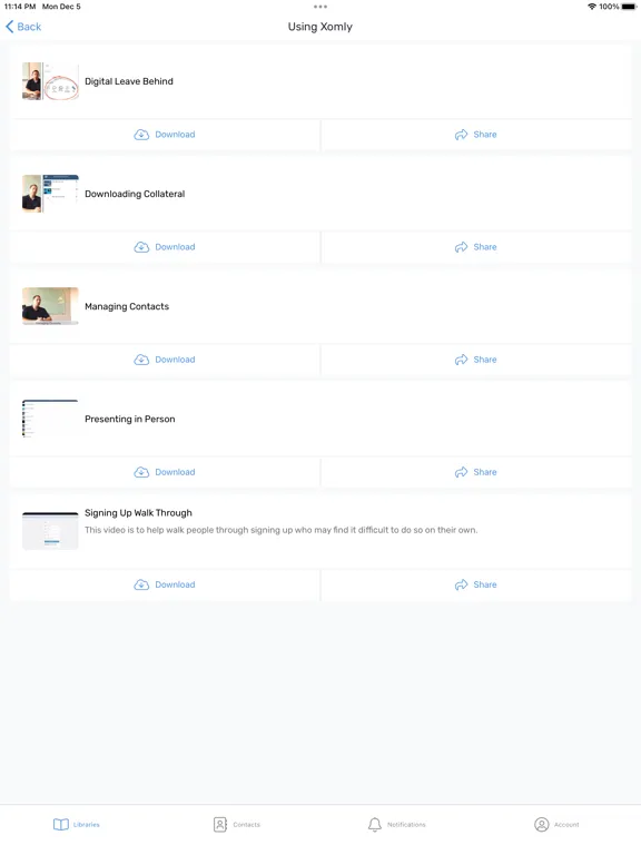 Tangkapan layar Xomly Collateral iPad 