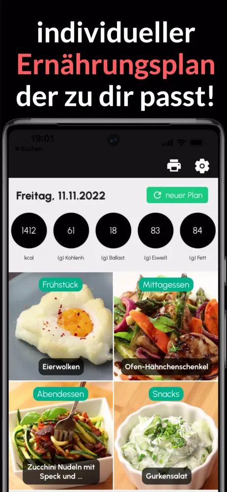 Screenshot di Low Carb Rezepte Diät App