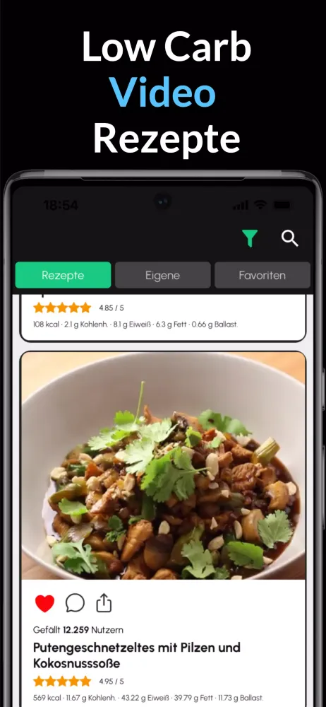 Screenshot di Low Carb Rezepte Diät App